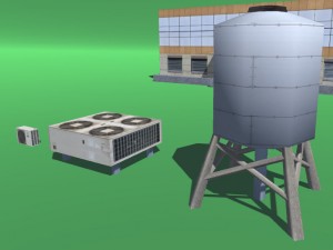 mobile buildings low poly 3D Model
