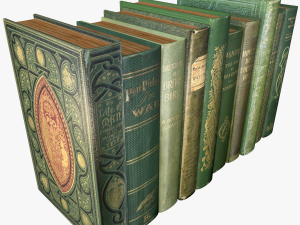 old books type 12 low poly 3D मॉडल