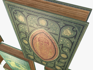 old books type 12 low poly 3D Model