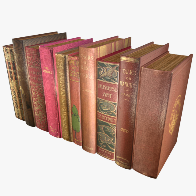old books type 11 low poly 3D-Modell .c4d .max .obj .3ds .fbx .stl .blend 