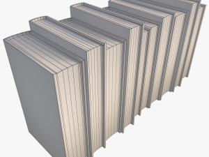 old books type 11 low poly 3D-Modell