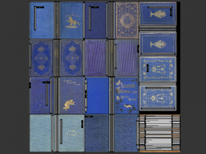 old books collection 1 3D Модель