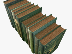 old books collection 1 3D Модель