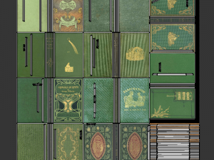 old books collection 1 3D Модель
