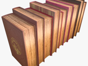 old books collection 1 3D Модель