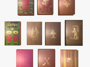 old books collection 1 3D Модель