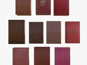 old books collection 1 3D Модель