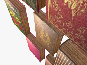 old books collection 1 3D Модель