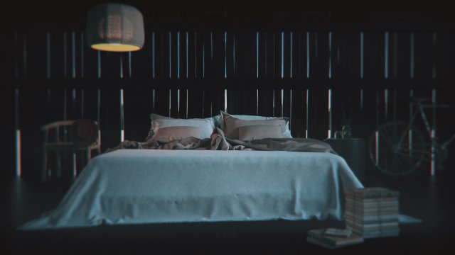 rustic barn bedroom interior lust 3D Model .c4d .max .obj .3ds .fbx .stl .blend 