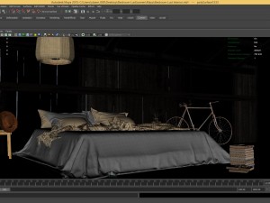 rustic barn bedroom interior lust 3D Model
