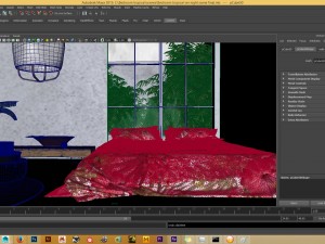 bedroom tropical interior day and night scene 3D Model