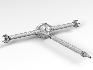 axle and driveshaft 3D Model