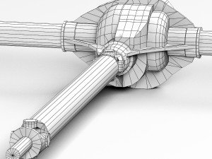 axle and driveshaft 3D Model