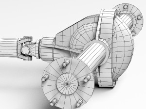 axle and driveshaft 3D Model