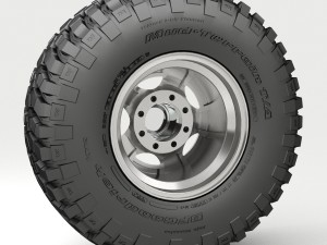 off road wheel and tire 3 3Dモデル