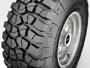 off road wheel and tire 3 3Dモデル