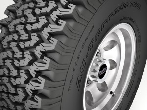 off road wheel and tire 3D 模型