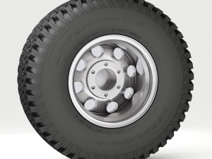 off road wheel and tire 3D 模型