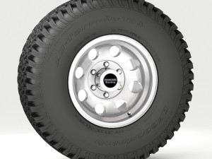 off road wheel and tire 3D 模型