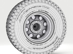 off road wheel and tire 3D 模型