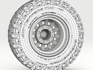 off road wheel and tire 5 3D Model
