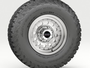 off road wheel and tire 5 3D Model