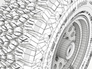 off road wheel and tire 5 3D Model