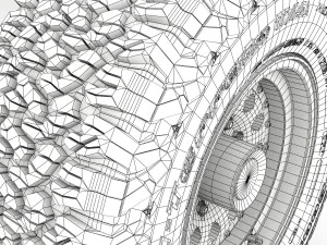 off road wheel and tire 5 3D Model