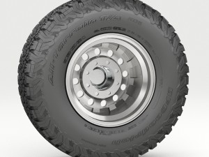 off road wheel and tire 5 3D Model