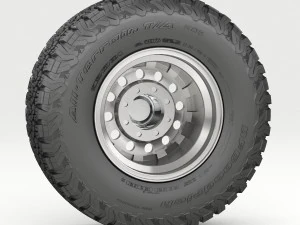 off road wheel and tire 5 3D Model