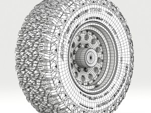 off road wheel and tire 5 3D Model