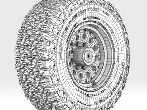 off road wheel and tire 5 3D Model