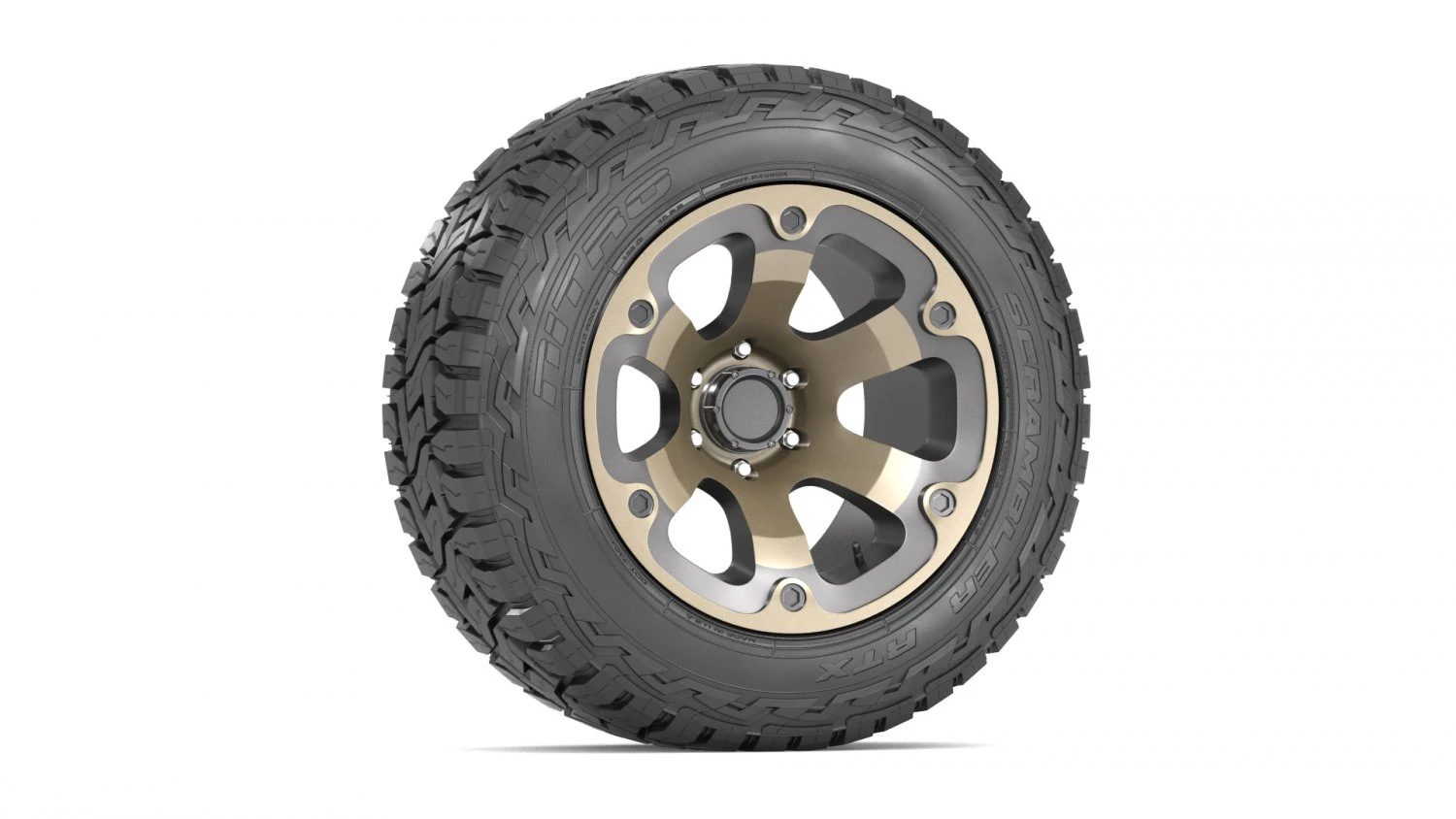 off road wheel and tire 2 3D Model .c4d .max .obj .3ds .fbx .stl .blend