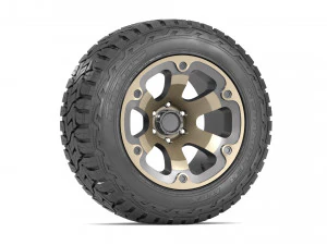 off road wheel and tire 2 3D Model