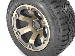 off road wheel and tire 2 3D Model