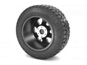 off road wheel and tire 2 3D Model