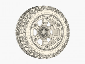 off road wheel and tire 2 3D Модель