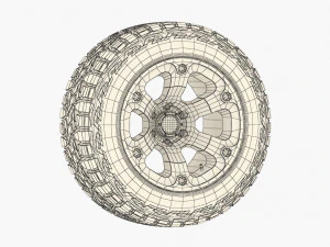 off road wheel and tire 2 3D Model