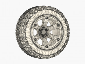 off road wheel and tire 2 3D Модель