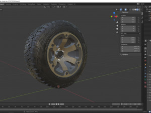 off road wheel and tire 2 3D Модель