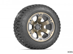 off road wheel and tire 2 3D Модель