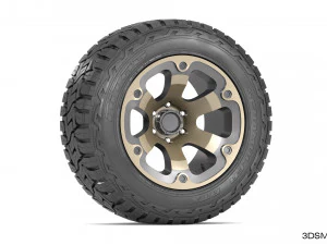 off road wheel and tire 2 3D Model