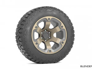 off road wheel and tire 2 3D Model