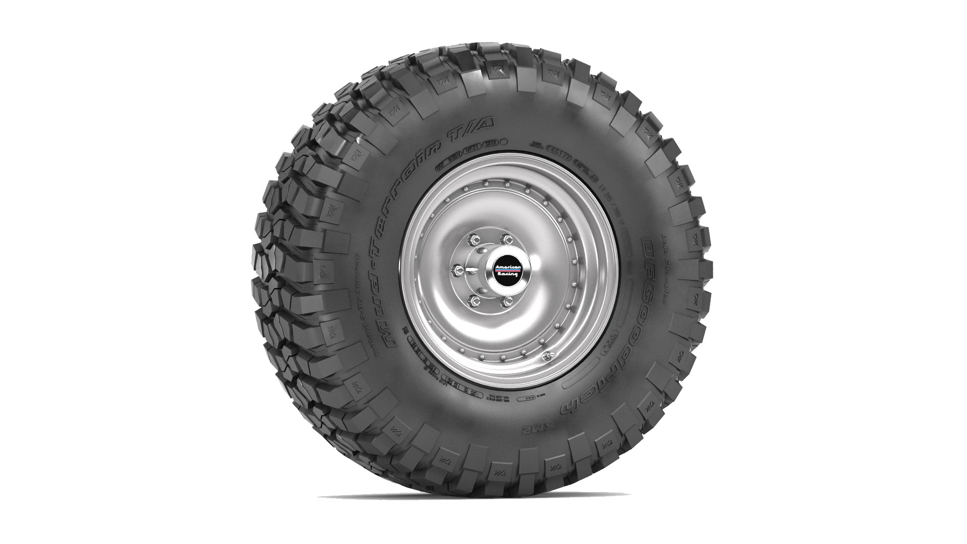Off road wheel and tire 6 3D Model .c4d .max .obj .3ds .fbx .stl .blend 
