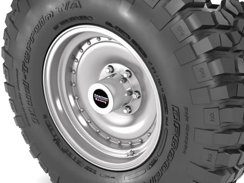Off road wheel and tire 6 3D Model