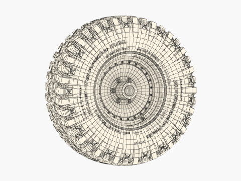 Off road wheel and tire 6 3D-Modell