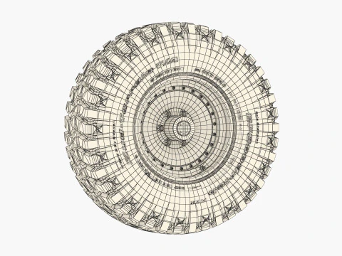 Off road wheel and tire 6 3D Model