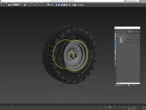 Off road wheel and tire 6 3D Model