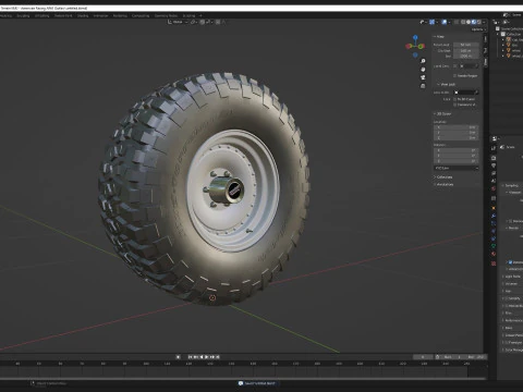 Off road wheel and tire 6 3D Model