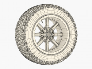 off road wheel and tire 7 3D-Modell